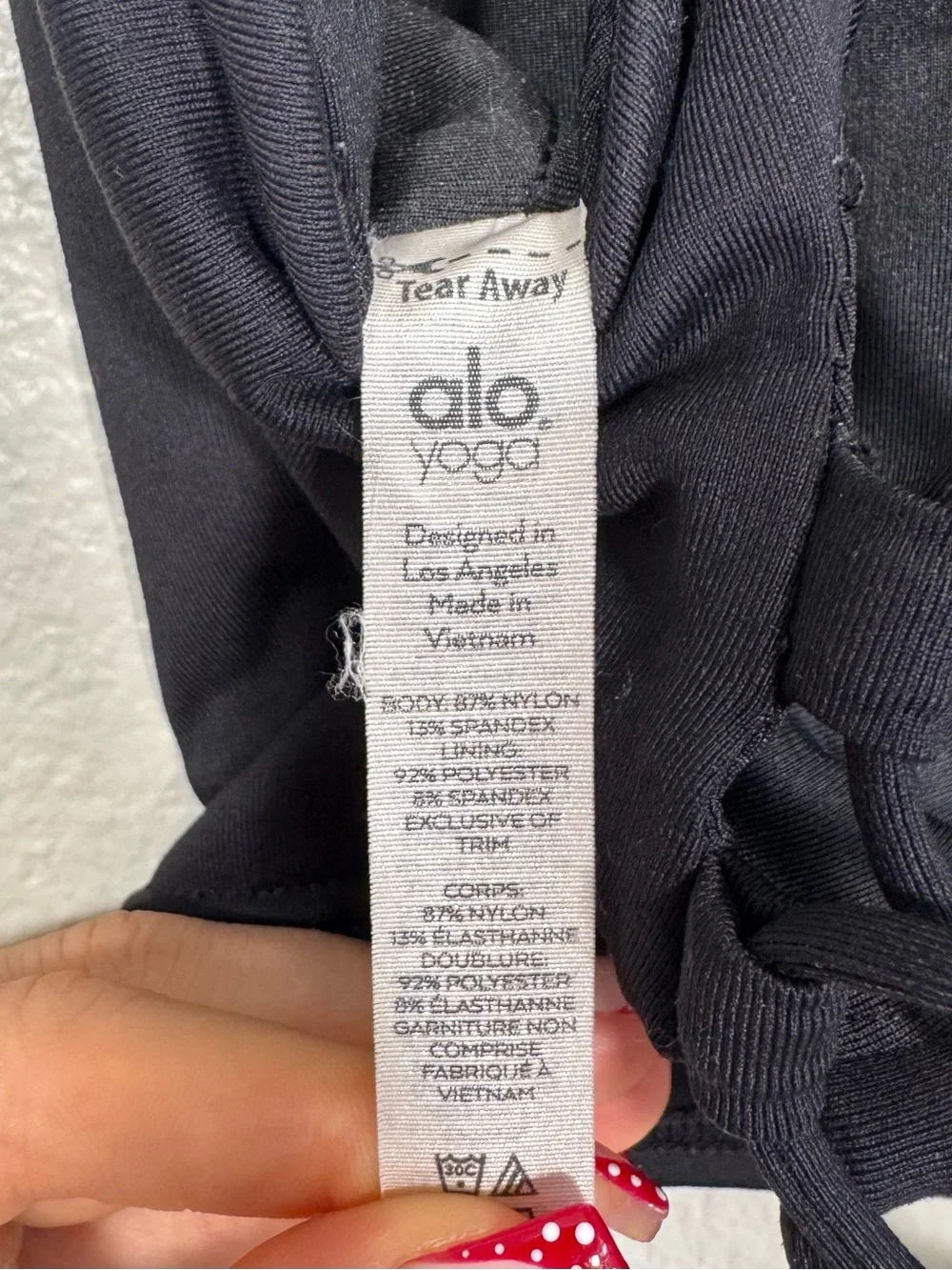 ALO Yoga Lace Up Movement Tank in Black - M